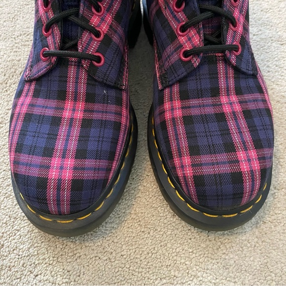 Dr Martens 1460 Pink Multi Tartan Plaid 41969650 Size 10 Combat Boots Lace Up - Picture 7 of 15